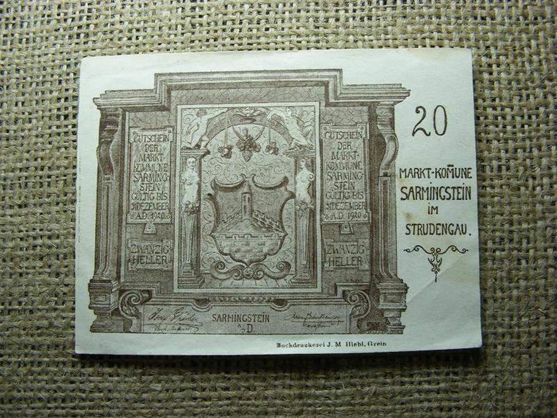 20 Heller Sarmingstein, 1918-1921, Felső-Ausztria