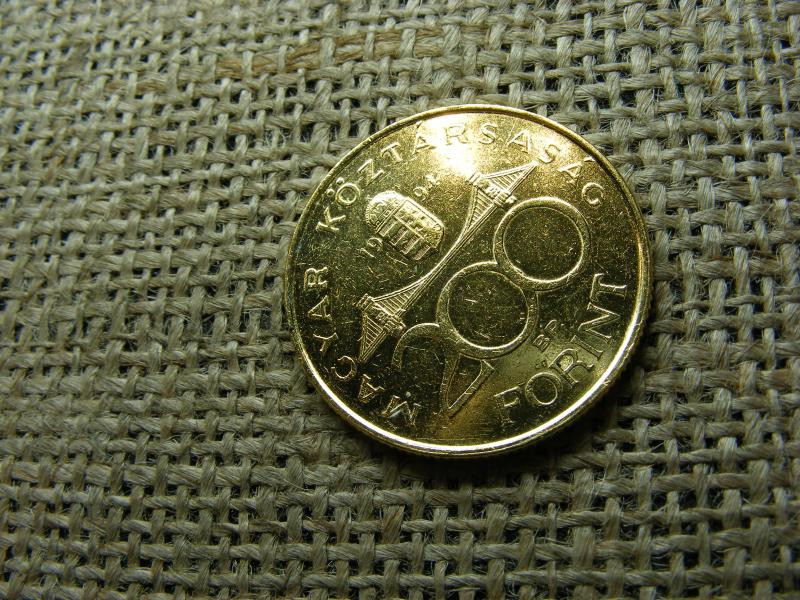 Ezüst 200 forint, 1994, aranyozott