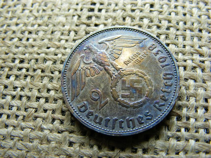 Birodalmi 2 márka, 1938 E, ezüst