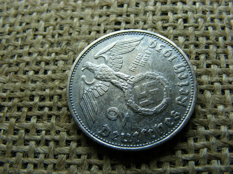 Birodalmi 2 márka, 1939 D, ezüst
