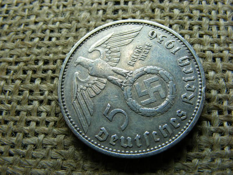 Birodalmi 5 márka, 1936, ezüst