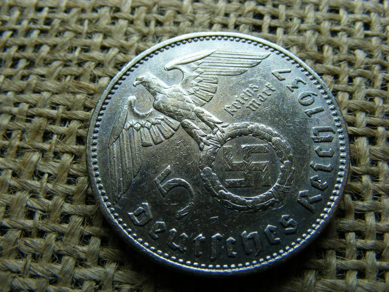 Birodalmi 5 márka, 1937, ezüst