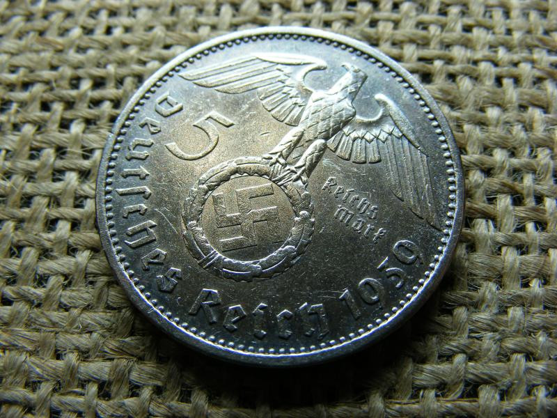 Birodalmi 5 márka, 1939, ezüst