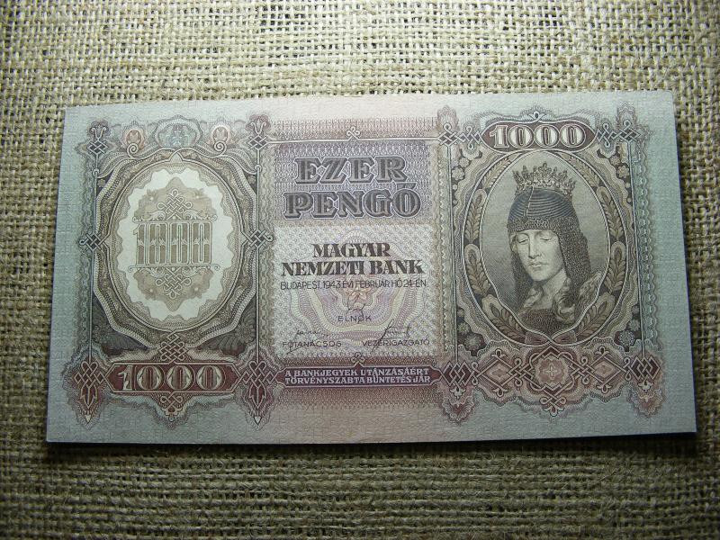 1000 pengő, 1943, hajtatlan