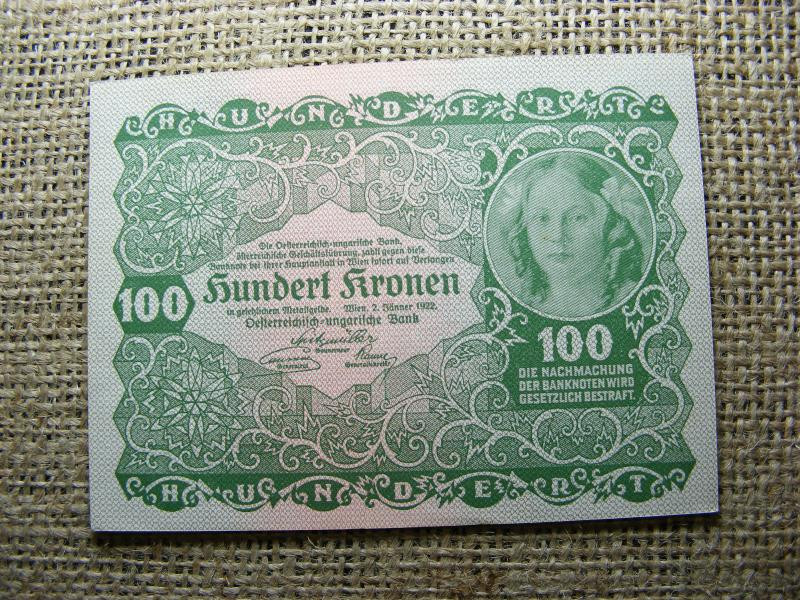 100 korona, 1922, Osztrák-Magyar Bankjegy
