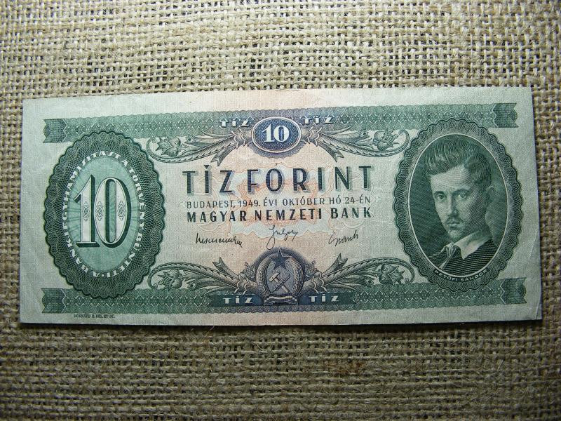 10 forintos bankjegy, 1949
