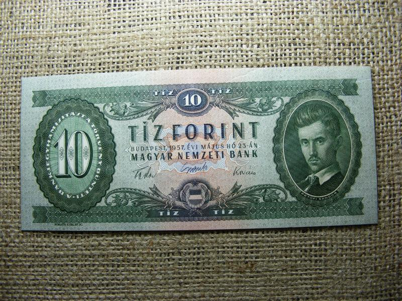 10 forintos bankjegy, 1957