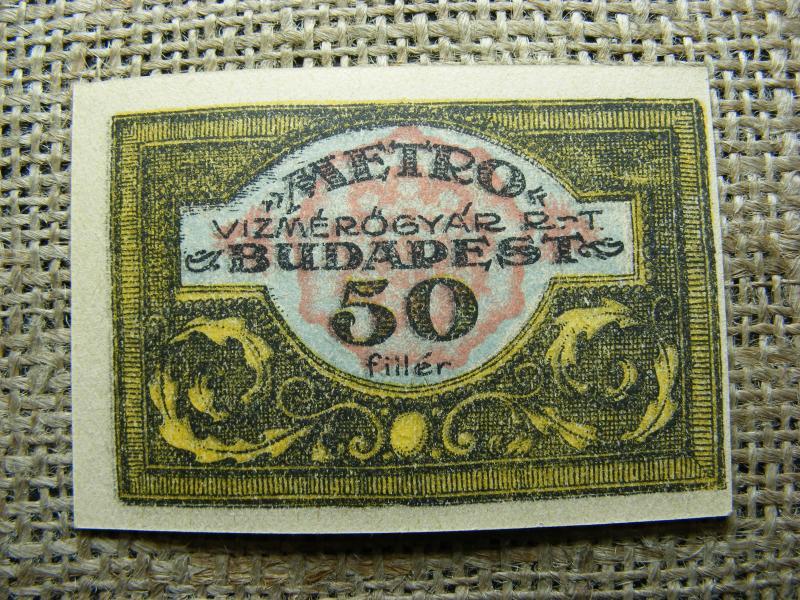 Metró Vízmérőgyár R.T. 50 fillér, 1920