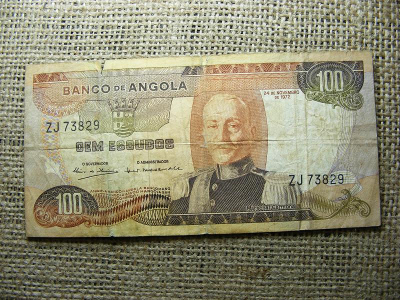 Angola 100 escudos, 1972, papírpénz