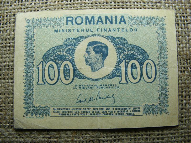 Románia 100 lei, 1945, papírpénz