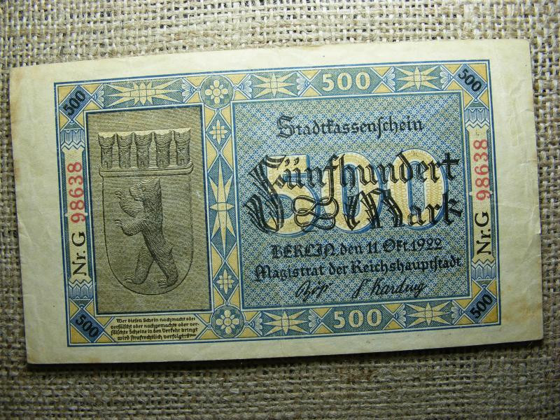 Németország, 500 márka, 1922