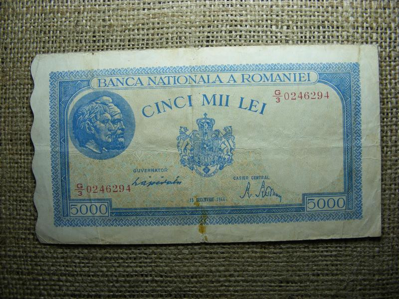 Románia 5000 lei bankjegy, 1944