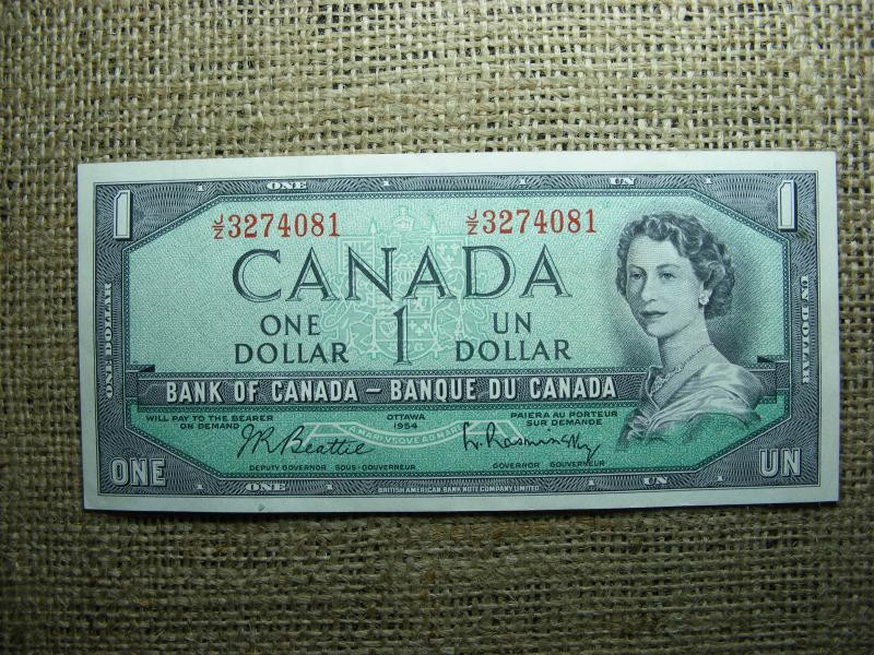 Kanada 1 dollár bankjegy, 1954