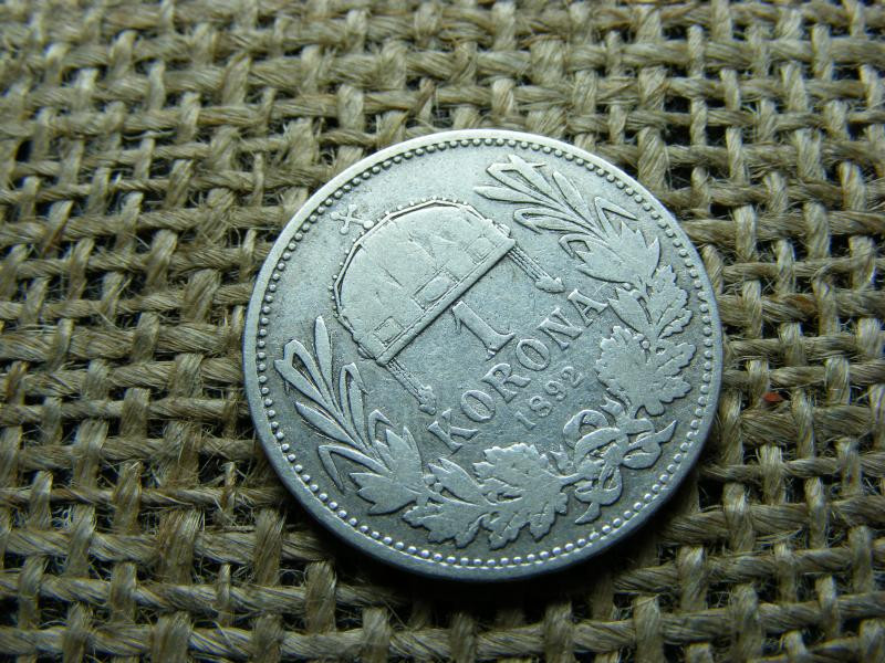 Ezüst 1 korona, 1892, KB, ritka