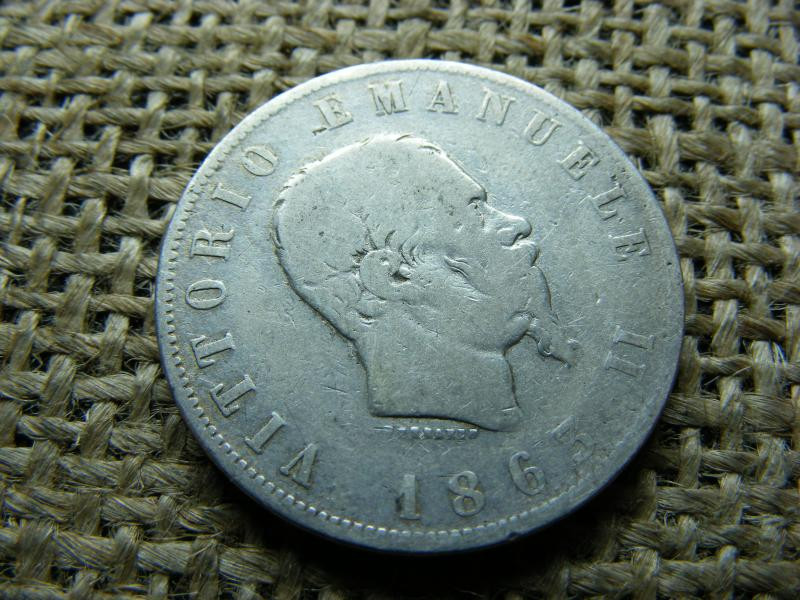 Olaszország, 2 lira, 1863, ezüst, T BN