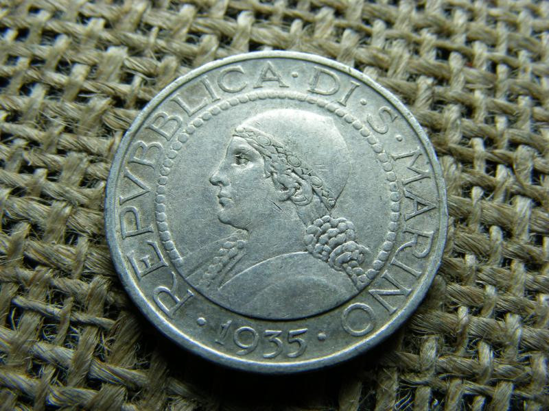 San Marino, 5 Lira, 1935, Ezüst