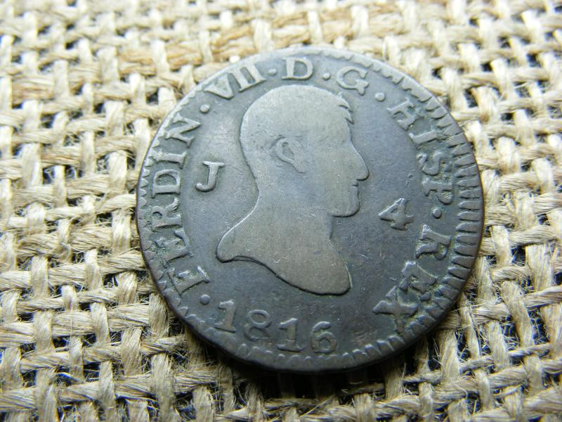 Spanyolország 4 Maravedis, 1816, Fernando VII Jubia