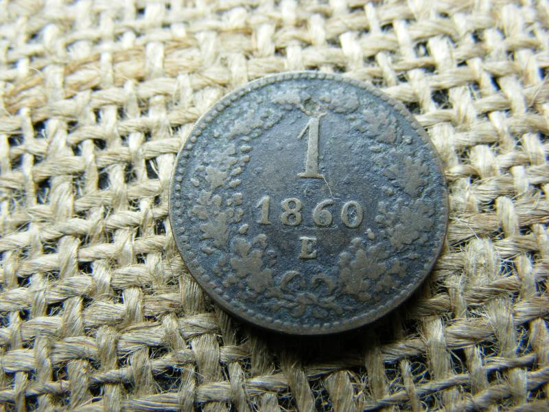 1 Krajcár 1860 E, Ferenc József korona