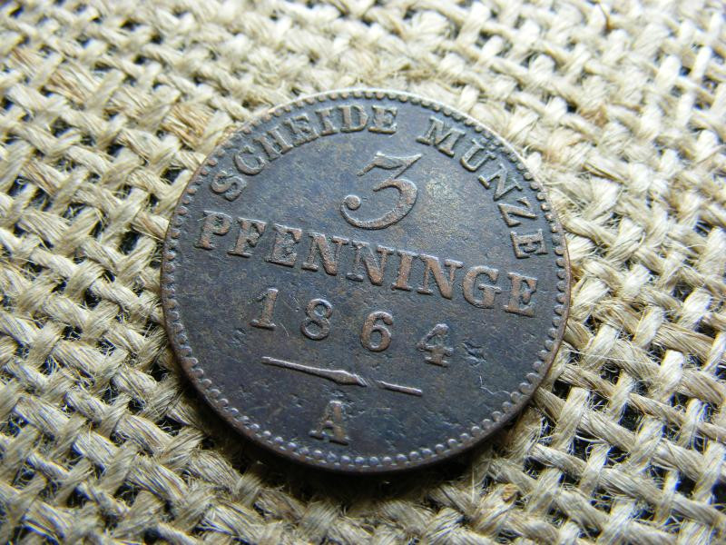 Porosz 3 Pfenninge, 1864 A, I. Vilmos