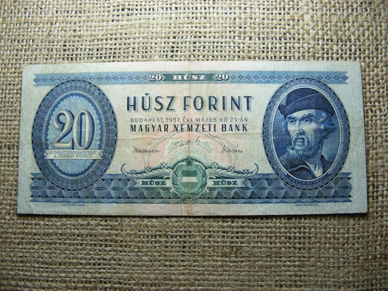 20 forintos bankjegy, 1957