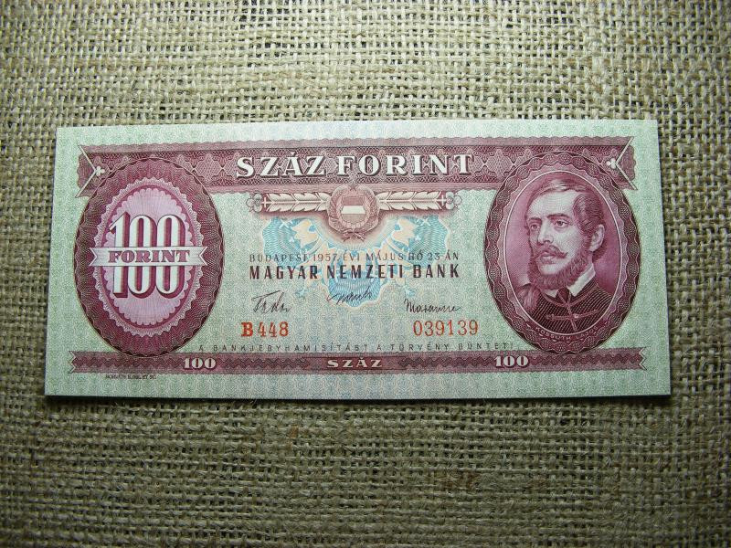 100 forintos bankjegy, 1957