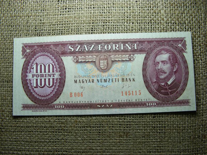 100 forintos bankjegy, 1992