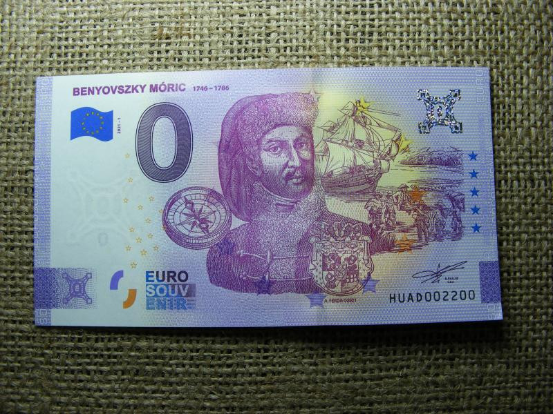 0 Euro, Euró Magyarország - Benyovszky Móric, UNC, Palindrom