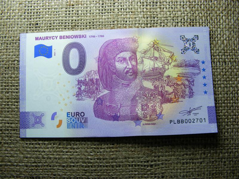 0 Euro Emlékpénz, Euró Magyarország - Maurycy Beniowski, UNC