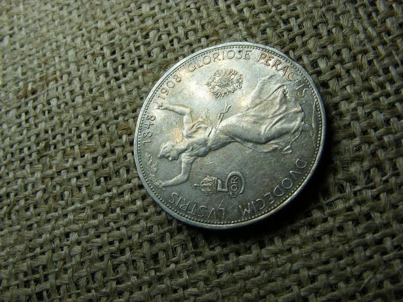 Ezüst 5 korona érme, 1908, Corona