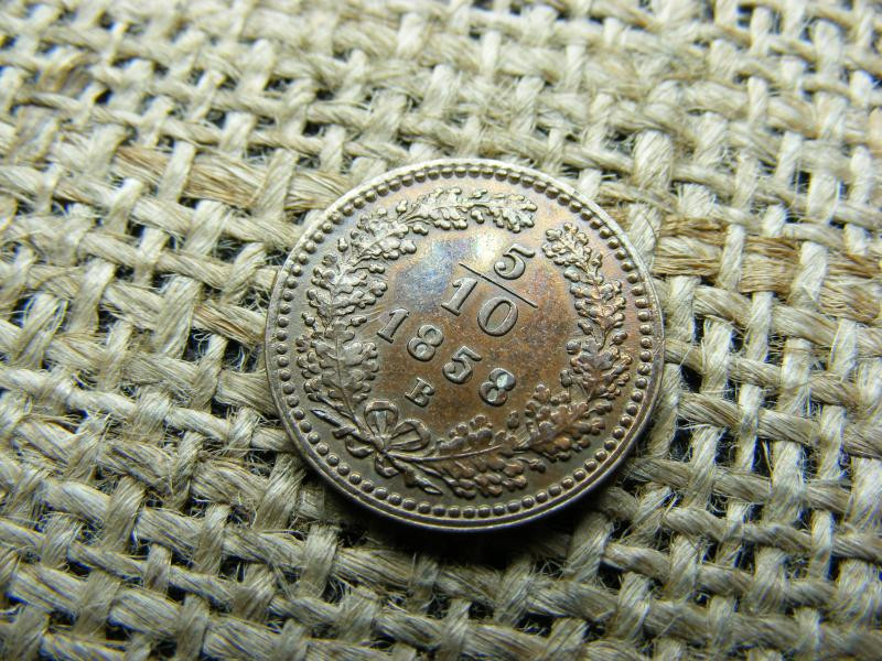 5/10 Krajcár 1858 B, Ferenc József kori érme