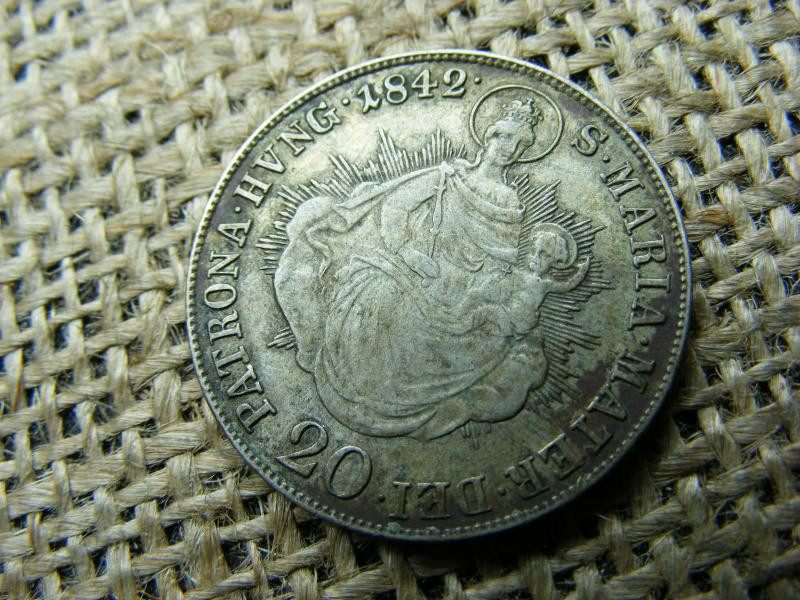 Ferdinánd ezüst 20 krajcár, 1842 B