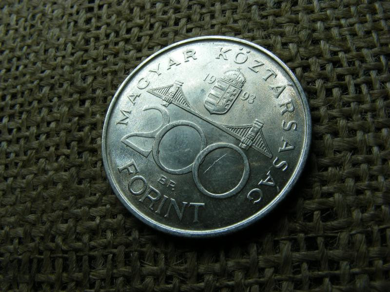 Ezüst 200 forintos érme, 1993
