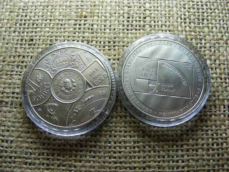 3000 forintos érme, 2024, 100 éves az MNB, BU