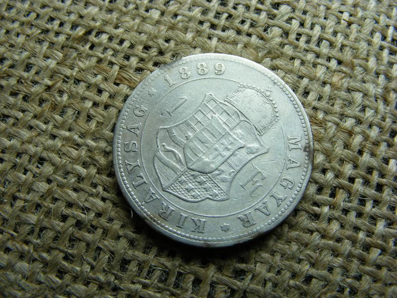 Ezüst 1 forintos érme, 1889, KB