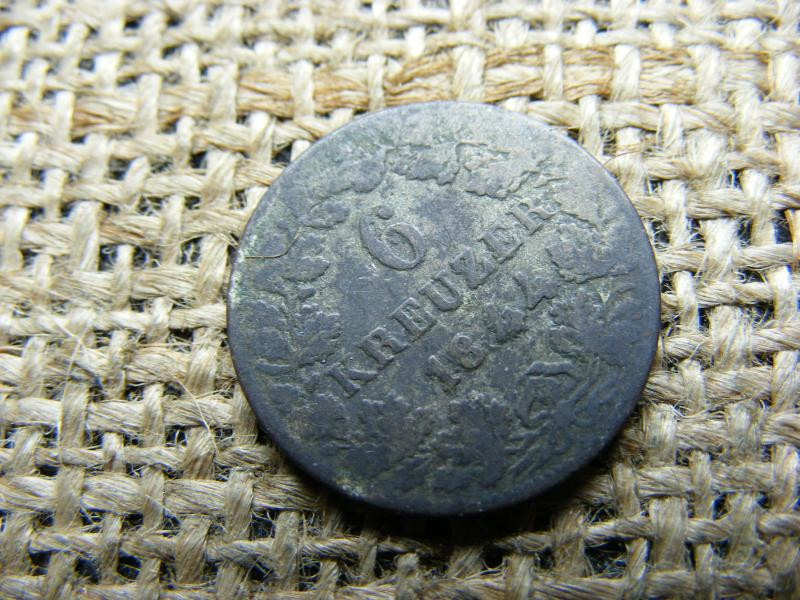 Ezüst 6 kreuzer, 1844, Adolf Nassau