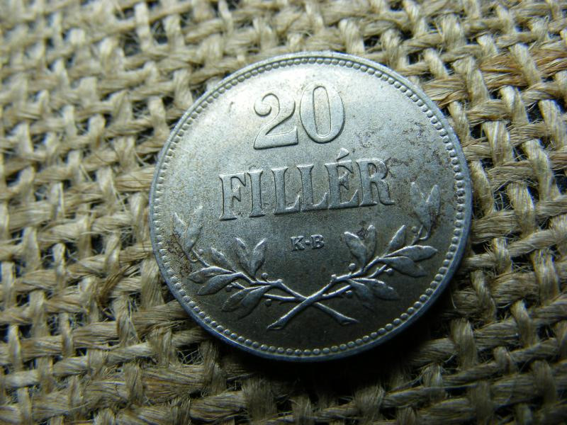 20 fillér, 1920, korona pénzrendszer