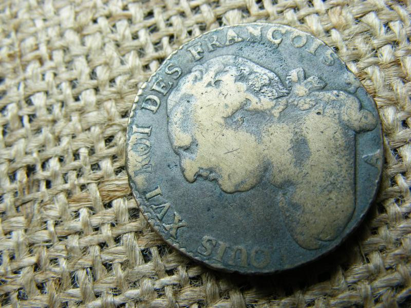 Franciaország 12 Deniers, 1792, Louis XVI FRANÇOIS