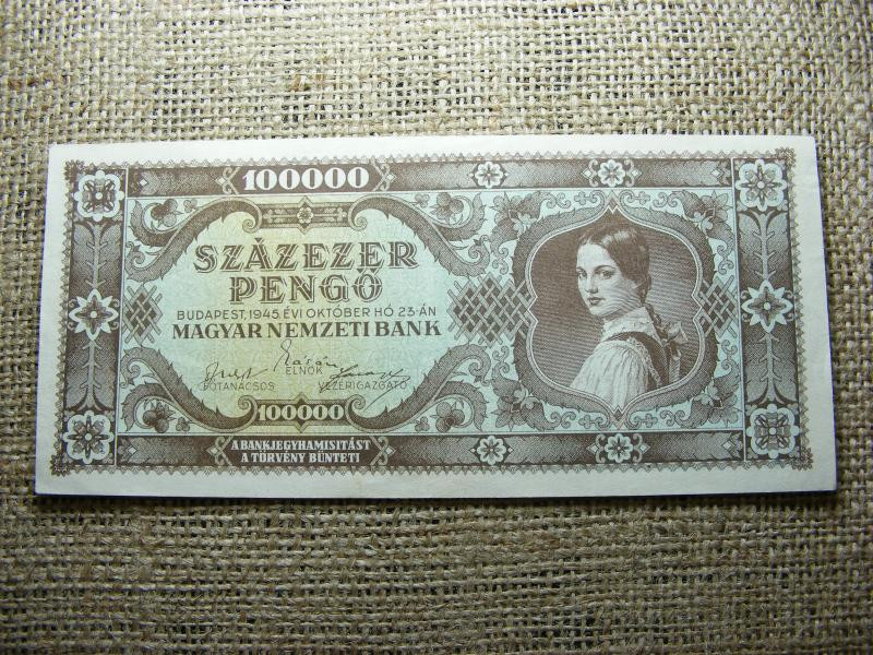 Százezer pengő, 1945, Magyarország
