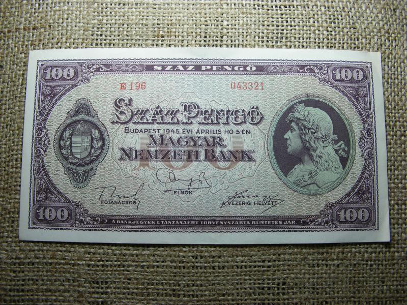 100 pengő, 1945, Magyarország