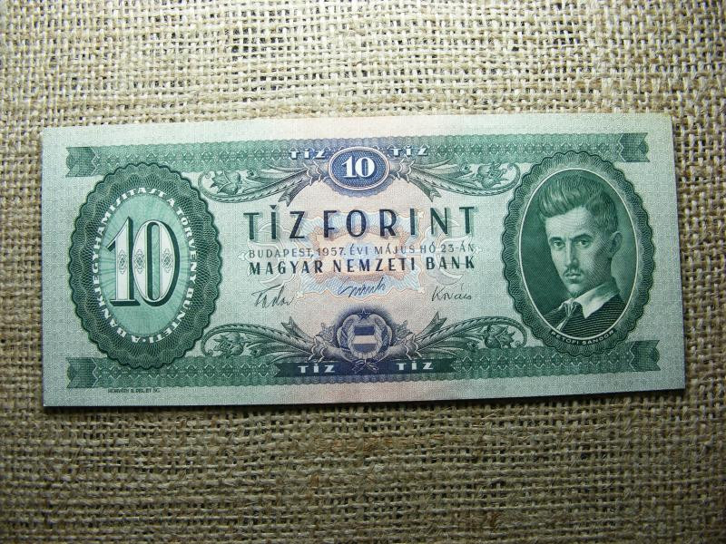 10 forintos bankjegy, 1957, EF