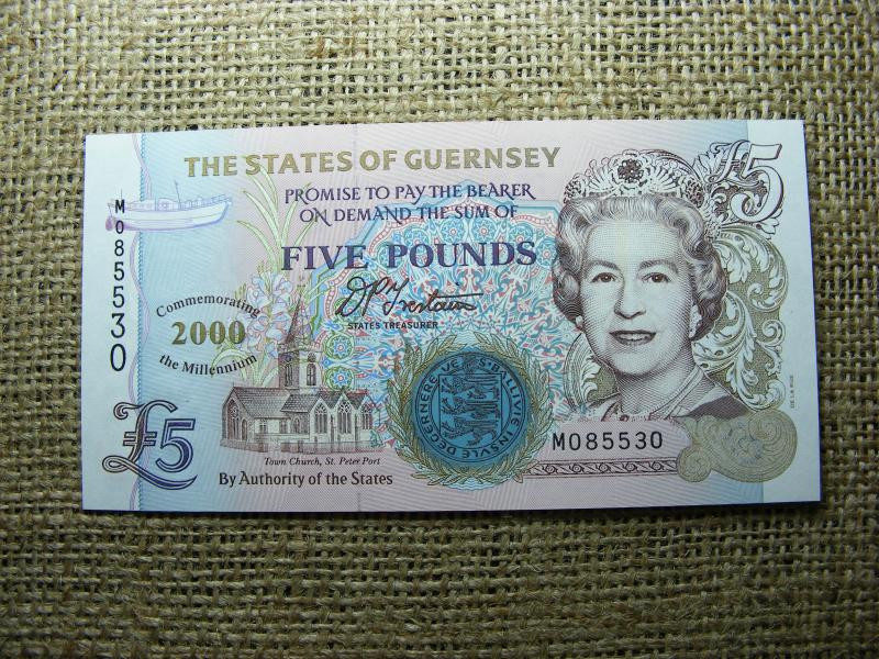 Guernsey 5 font, 2000, millennium, UNC