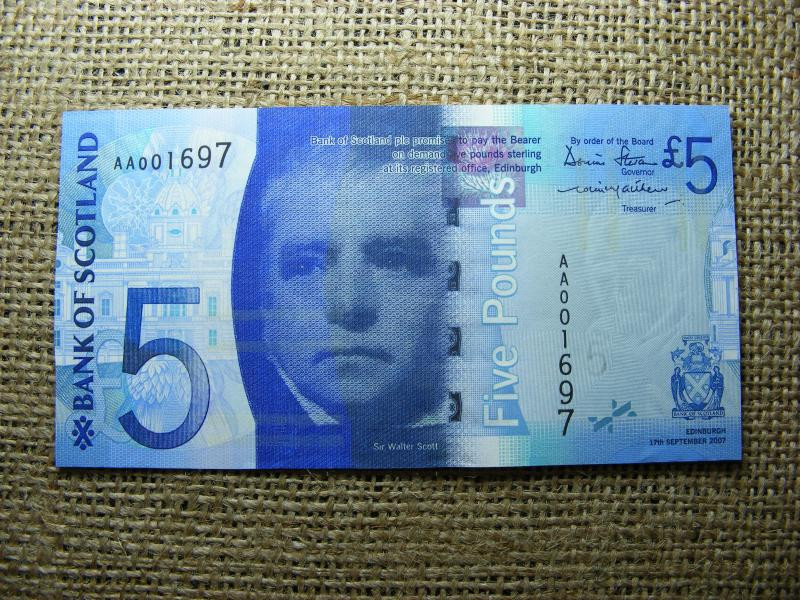 Skócia 5 fontos bankjegy, 2007, UNC (A2)