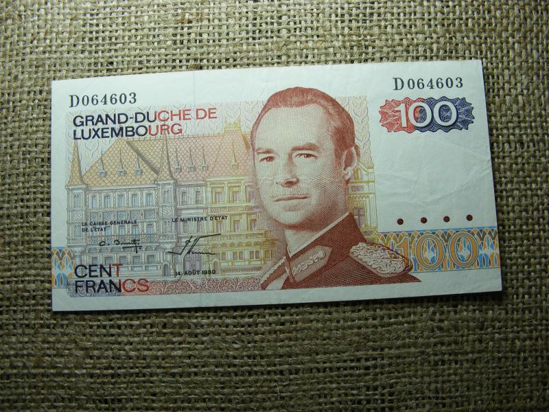Luxemburg 100 frank, 1980, EF állapot