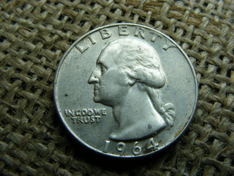 USA 1/4 dollár, 1964 D, ezüst quarter dollar
