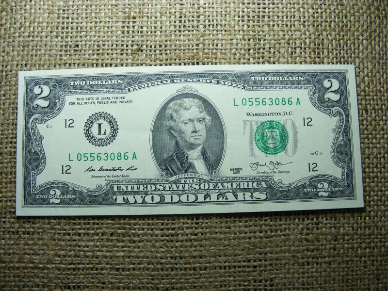 USA 2 dolláros bankjegy, 2013, EF+