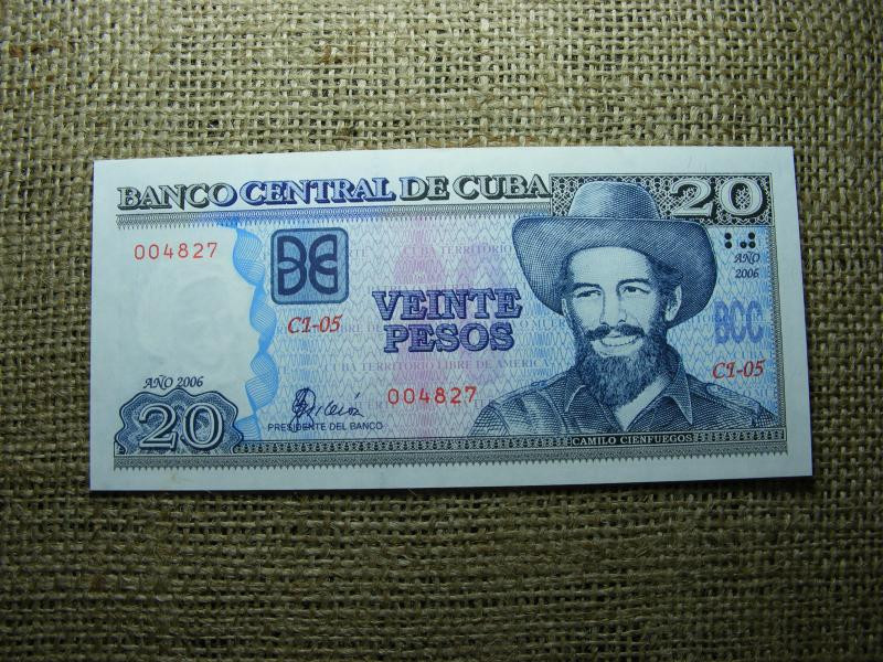 Kuba 20 peso bankjegy, 2006, EF állapot