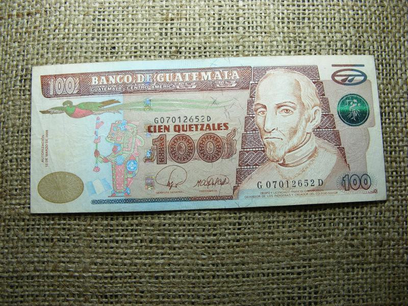Guatemala 100 Quetzal, 2008, VF állapot