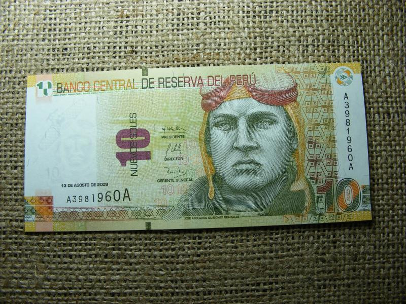 Peru 10 sol bankjegy, 2009, UNC állapot