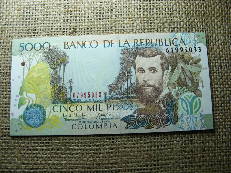 Kolumbia 5000 peso, 2004, UNC