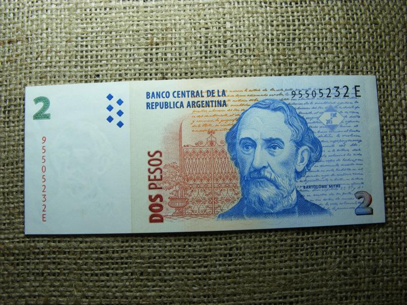 Argentína 2 peso bankjegy, 2003-2004, UNC
